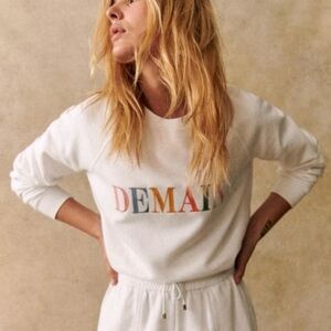 Sézane white Demain sweatshirt Size M // 100% cotton